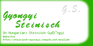 gyongyi steinisch business card